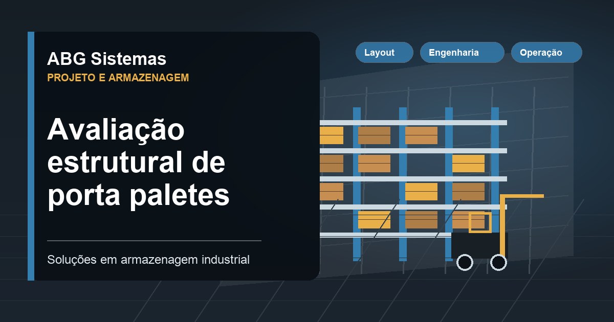 Avaliação estrutural de porta paletes