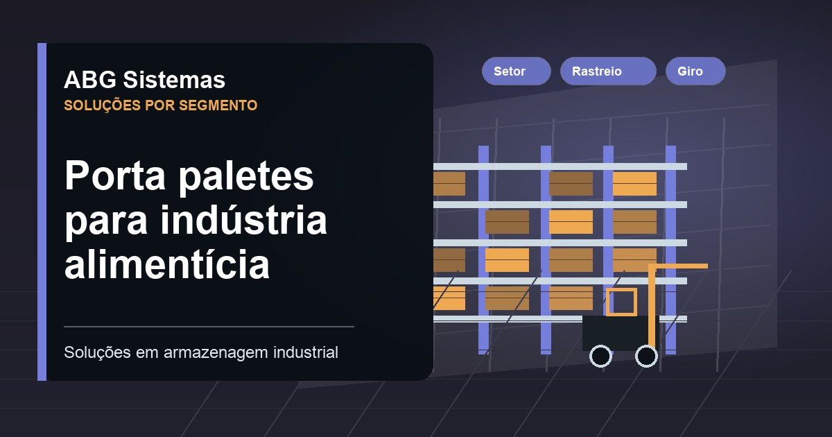 Porta paletes para indústria alimentícia