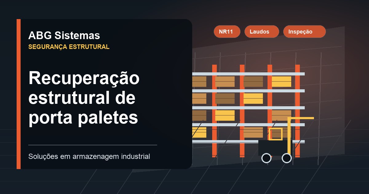 Recuperação estrutural de porta paletes